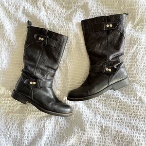 Coach Black Leather Boots